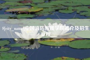 迁西中国消防救援学院简介及招生章程