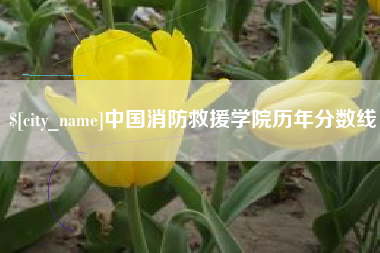 迁西中国消防救援学院历年分数线