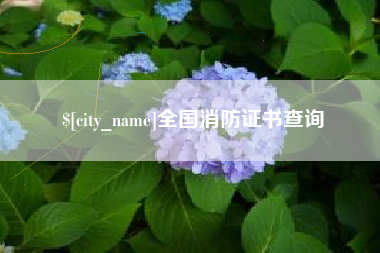 迁西全国消防证书查询