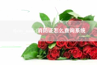 迁西消防证怎么查询系统