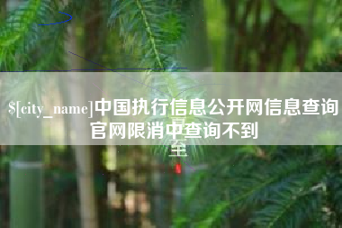 迁西中国执行信息公开网信息查询官网限消中查询不到