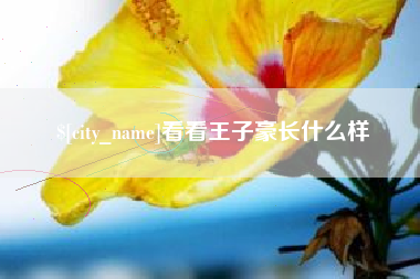 迁西看看王子豪长什么样
