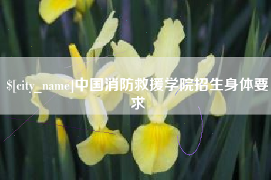 迁西中国消防救援学院招生身体要求