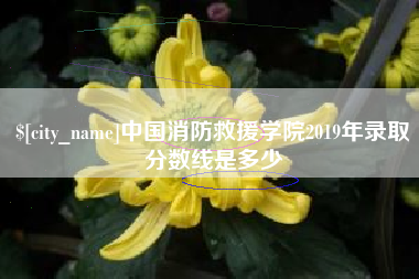 迁西中国消防救援学院2019年录取分数线是多少