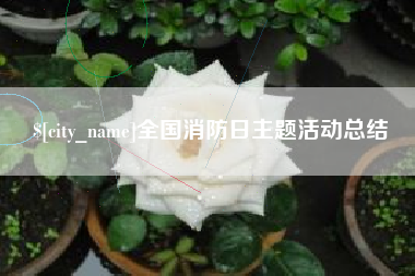 迁西全国消防日主题活动总结