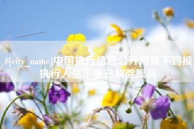 迁西中国执行信息公开网查不到被执行人是不是已解除限高