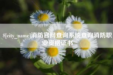 迁西消防官网查询系统查询消防职业资格证书