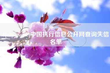 迁西中国执行信息公开网查询失信名单