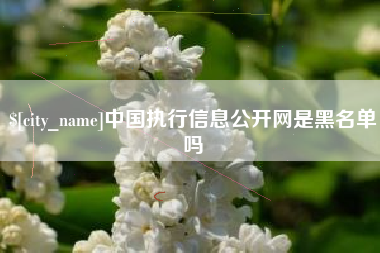 迁西中国执行信息公开网是黑名单吗