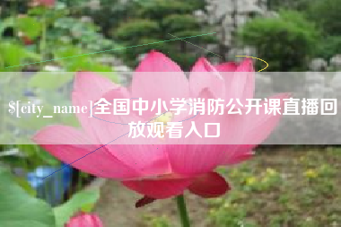 迁西全国中小学消防公开课直播回放观看入口