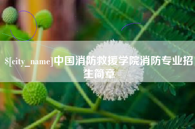 迁西中国消防救援学院消防专业招生简章