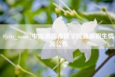 迁西中国消防救援学院湖南招生情况公布