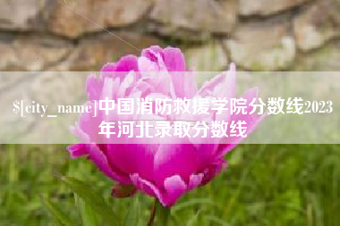 迁西中国消防救援学院分数线2023年河北录取分数线