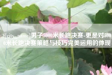 迁西男子5000米长跑决赛-更是对5000米长跑决赛策略与技巧完美运用的体现