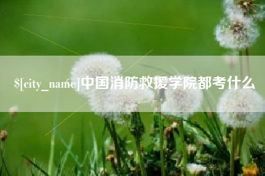 迁西中国消防救援学院都考什么