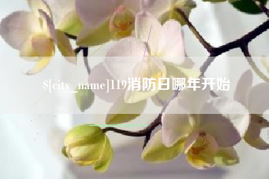 迁西119消防日哪年开始