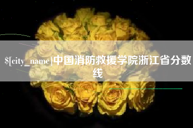 迁西中国消防救援学院浙江省分数线
