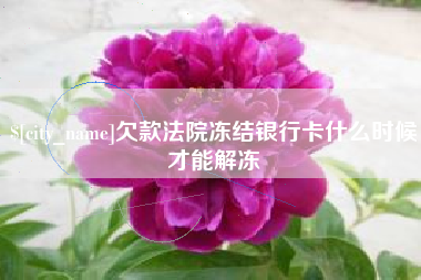 迁西欠款法院冻结银行卡什么时候才能解冻