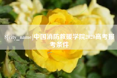 迁西中国消防救援学院2020高考报考条件