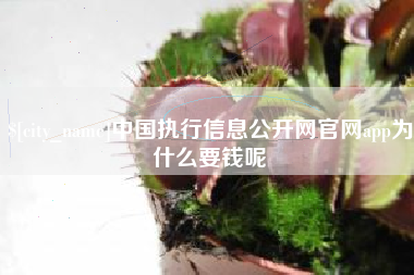 迁西中国执行信息公开网官网app为什么要钱呢