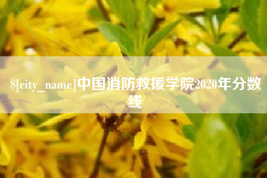 迁西中国消防救援学院2020年分数线